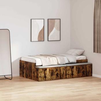 Stauraumbettgestell Geräucherte Eiche 100x200 cm