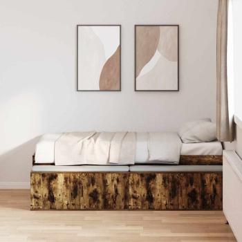 Stauraumbettgestell Geräucherte Eiche 100x200 cm
