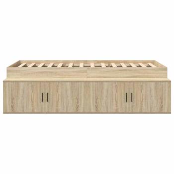 Stauraum Bettgestell Sonoma Eiche 90x200 cm