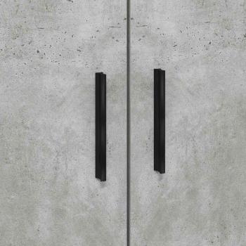 Bettrahmen mit Stauraum Beton grau 90x200 cm