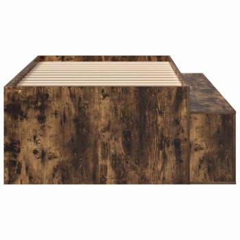 Stauraum Bettgestell Geräucherte Eiche 90x200 cm