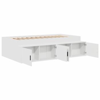 Stauraum Bettgestell Weiß 80x200 cm