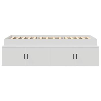 Stauraum-Bettrahmen Weiß 75x190 cm