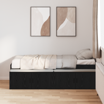 Stauraumbettgestell Schwarze Eiche 75x190 cm