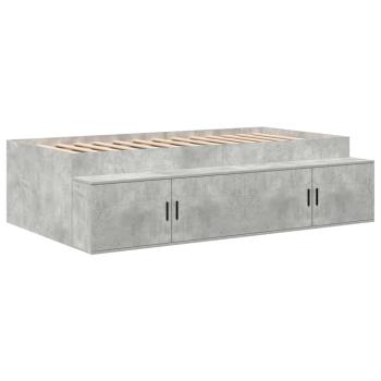 Stauraum Bettgestell Betongrau 75x190 cm