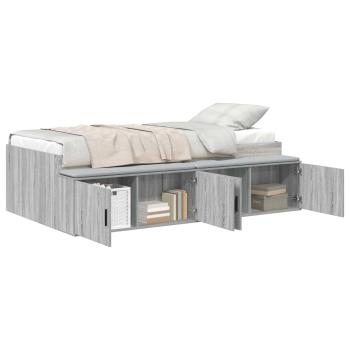 Stauraum Bettgestell Grau Sonoma 75x190 cm