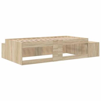 Stauraum Bettgestell Sonoma Eiche 100x200 cm