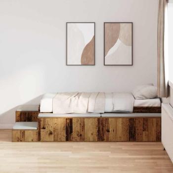 ARDEBO.de - Lagerbettgestell Altes Holz 100x200 cm