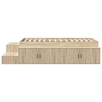 Stauraum Bett Sonoma Eiche Holzwerkstoff 90 x 190 cm
