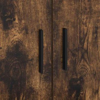 Stauraumbett Geräucherte Eiche Spanplatte, MDF 90 x 190 cm