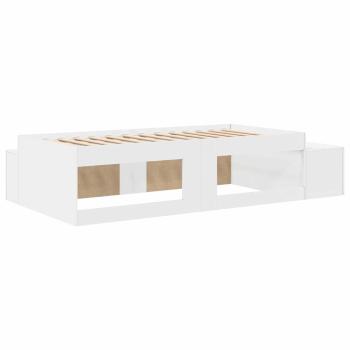 Stauraum Bettgestell Weiß 75x190 cm