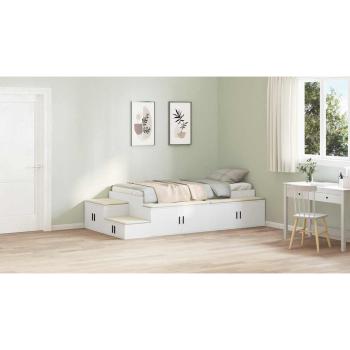 Stauraum Bettgestell Weiß 75x190 cm