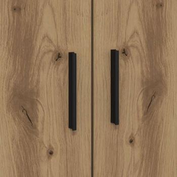 Stauraum Bett Massivholz Eiche Holzwerkstoff 75 x 190 cm