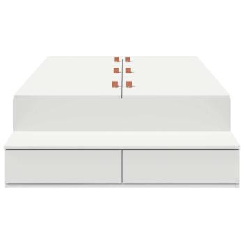 Stauraumbettgestell Weiß Holzwerkstoff 80 x 200 cm Stauraum