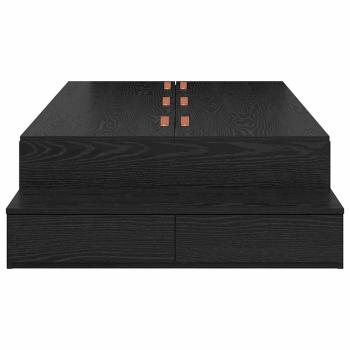 Stauraum Bettgestell Schwarze Eiche 80x200 cm