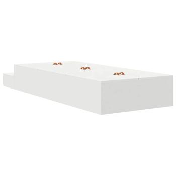 Stauraumbett Weiß Holzwerkstoff 236,5 x 90 x 31,5 cm Stauraumbett