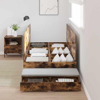 Stauraumbett Rauch-Eiche Holzwerkstoff 236,5 x 90 x 31,5 cm