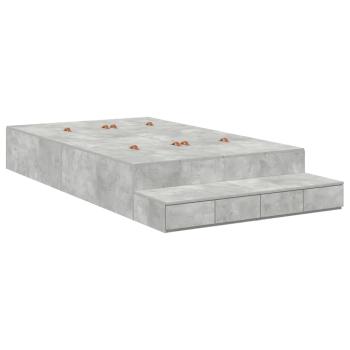 Stauraum Bettgestell Beton Grau 120x200 cm