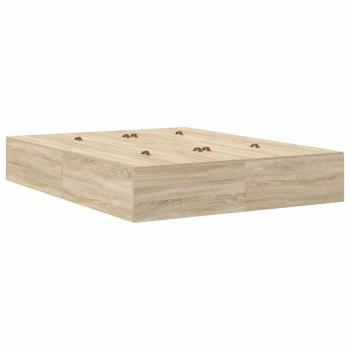 Stauraum Bettgestell Sonoma Eiche 140x200 cm