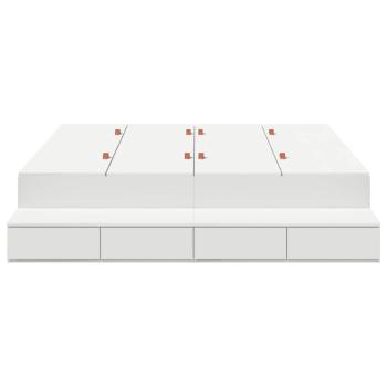 Stauraum Bettgestell Weiß 150x200 cm