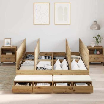 Stauraumbett Artisan Eiche Holzwerkstoff 236,5 x 150 x 31,5 cm