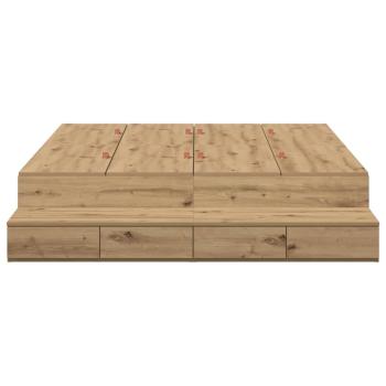 Stauraumbett Artisan Eiche Holzwerkstoff 236,5 x 150 x 31,5 cm