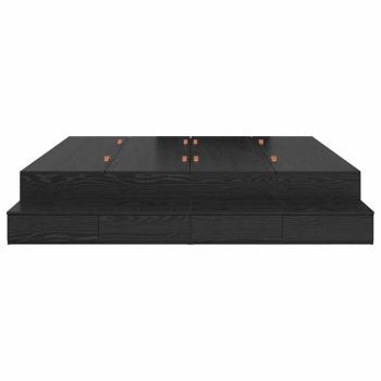 Stauraum Bettgestell Schwarz Holzwerkstoff 180 x 200 x 31,5 cm