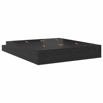 Stauraum Bettgestell Schwarz Holzwerkstoff 180 x 200 x 31,5 cm
