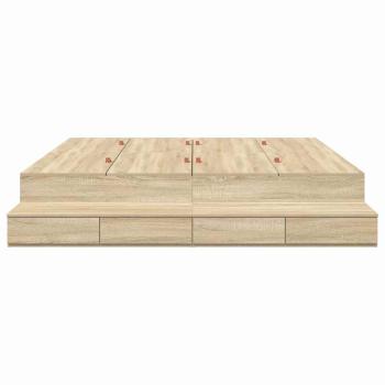 Stauraum Bettgestell Braun Holzwerkstoff 180 x 200 x 31,5 cm