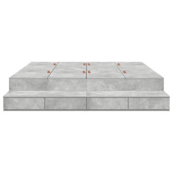 Stauraum Bettgestell Beton Grau 180x200 cm