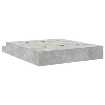 Stauraum Bettgestell Beton Grau 180x200 cm