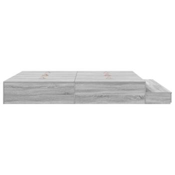 Stauraumbettgestell Grau Sonoma Holzwerkstoff 180 x 200 cm