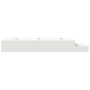 Stauraum Bettgestell Weiß Holzwerkstoff 90 x 190 x 31,5 cm