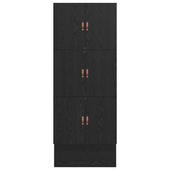 Stauraumbettgestell Schwarzes Eichenholz Holzwerkstoff 90 x 190 cm