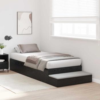 Stauraum Bettgestell Schwarze Eiche Holzwerkstoff 75 x 190 cm