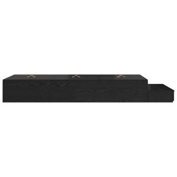 Stauraum Bettgestell Schwarze Eiche Holzwerkstoff 75 x 190 cm