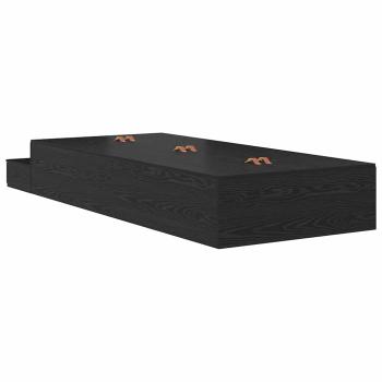 Stauraum Bettgestell Schwarze Eiche Holzwerkstoff 75 x 190 cm