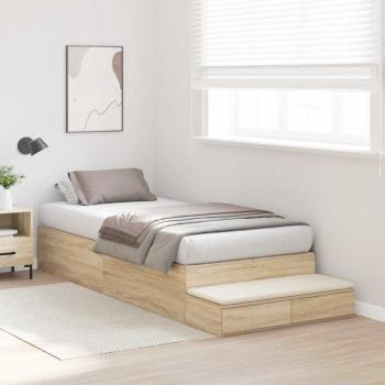 Stauraum Bettgestell Sonoma Eiche Holzwerkstoff 75 x 190 cm