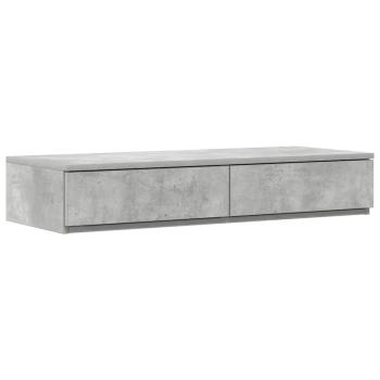 Stauraumbettgestell Beton grau Holzwerkstoff 75 x 190 cm Stauraum