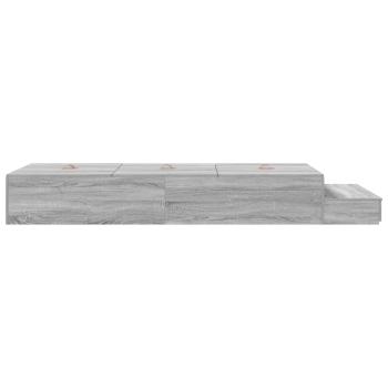 Stauraumbettgestell Grau Sonoma Holzwerkstoff 75 x 190 cm