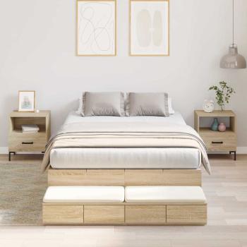 Stauraum-Bettgestell Sonoma Eiche Holzwerkstoff 120 x 190 cm