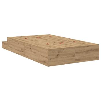 Stauraumbett Massivholz Eiche Widerstandsfähiges Holz 120 x 190 cm