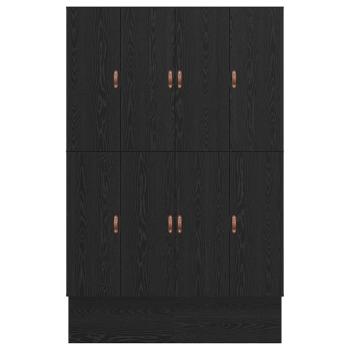 Stauraum Bettgestell Schwarzes Eichenholz Holzwerkstoff