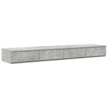 Stauraumbett Betongrau Holzwerkstoff 140 x 190 cm