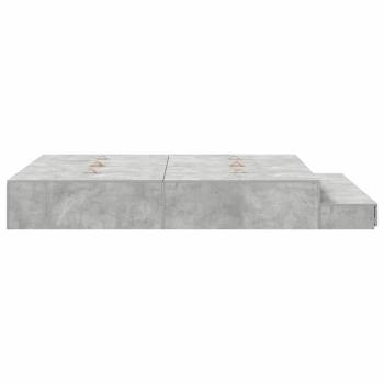 Stauraumbett Betongrau Holzwerkstoff 140 x 190 cm