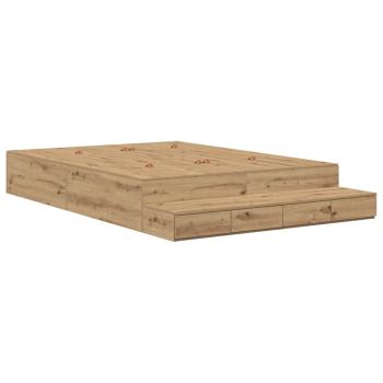Stauraumbettgestell Braun Holzwerkstoff 140 x 190 x 31.5 cm