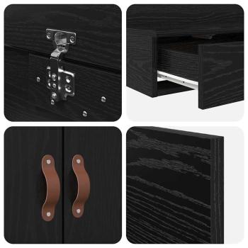 Stauraum Bettgestell Schwarz Holzwerkstoff 135,5 x 190 x 31,5 cm