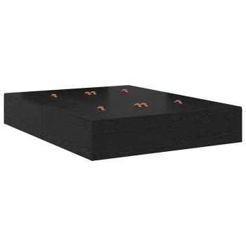 Stauraum Bettgestell Schwarz Holzwerkstoff 135,5 x 190 x 31,5 cm