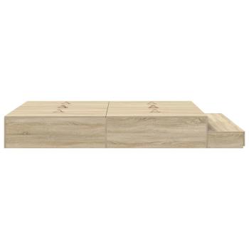 Stauraum Bettgestell Braun Holzwerkstoff 135,5 x 190 x 31,5 cm