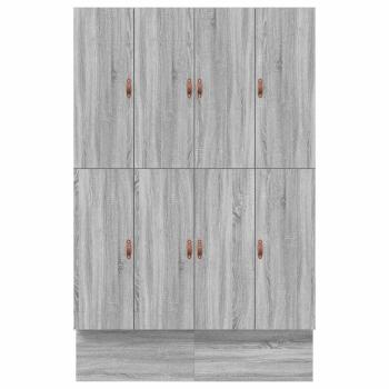 Stauraum Bettgestell Grau Holzwerkstoff 135,5 x 190 x 31,5 cm